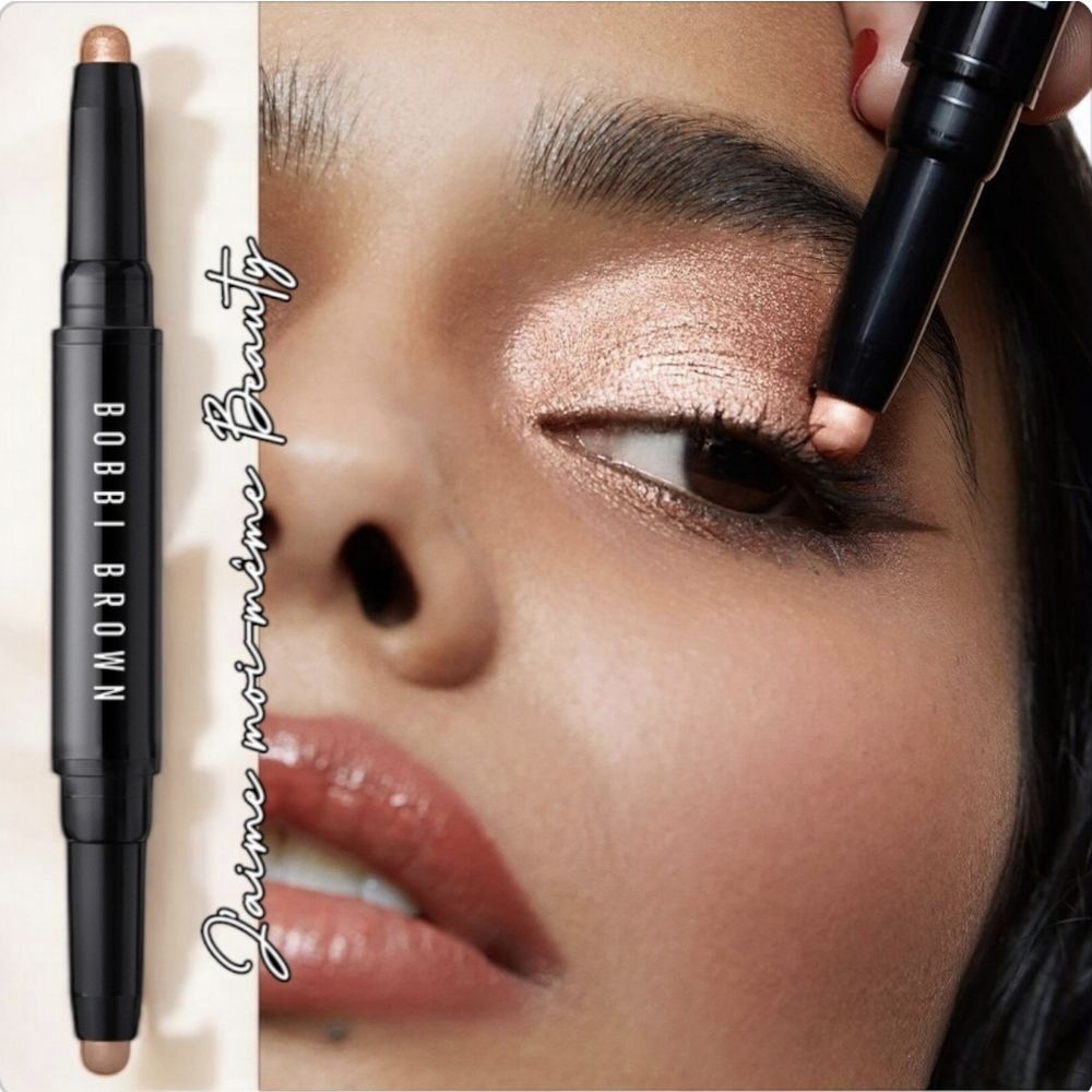 BOBBI BROWN DUAL ENDED CREAM EYESHADOW STICK- GOLDEN PINK SHIMMER/MATTE TAUPE